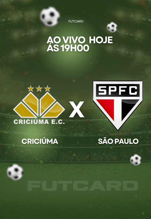 CRICIÚMA X SÃO PAULO AO VIVO 26/10